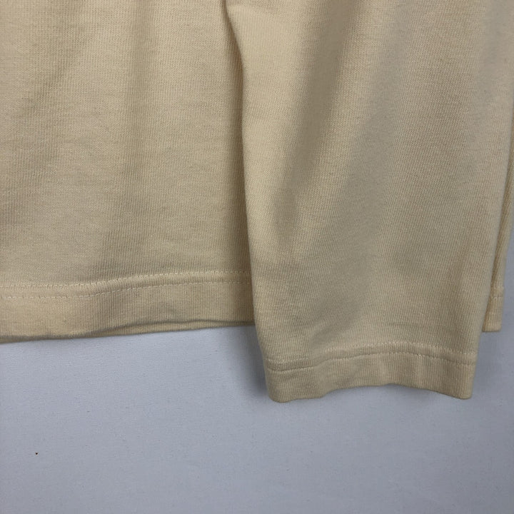 Harley-Davidson Fire Pattern Henley Neck Long-Sleeve T-Shirt (Men's Size L) cotton Beige type Vintage Second Hand