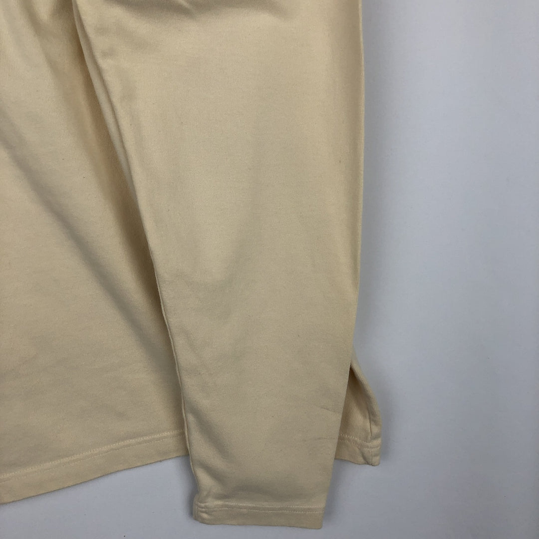 Harley-Davidson Fire Pattern Henley Neck Long-Sleeve T-Shirt (Men's Size L) cotton Beige type Vintage Second Hand