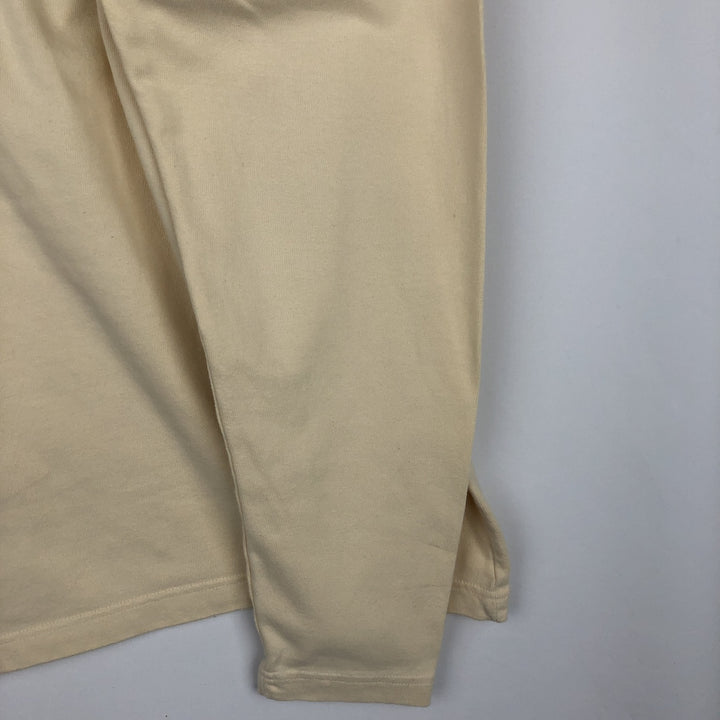 Harley-Davidson Fire Pattern Henley Neck Long-Sleeve T-Shirt (Men's Size L) cotton Beige type Vintage Second Hand