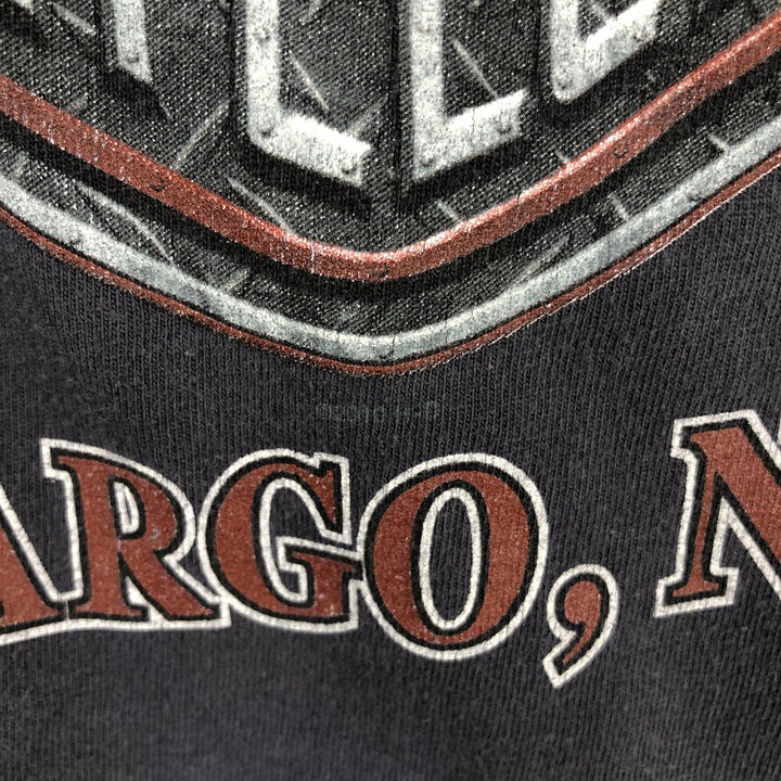 Harley-Davidson Eagle Pattern Long-Sleeve T-Shirt, Made in USA, Men's XXL (approx.) cotton gray type Vintage Second Hand