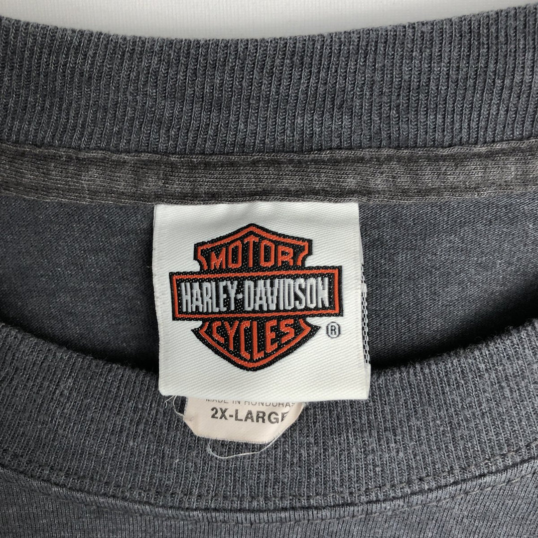 Harley-Davidson Long Sleeve T-Shirt, Men's XXL cotton gray type Vintage Second Hand