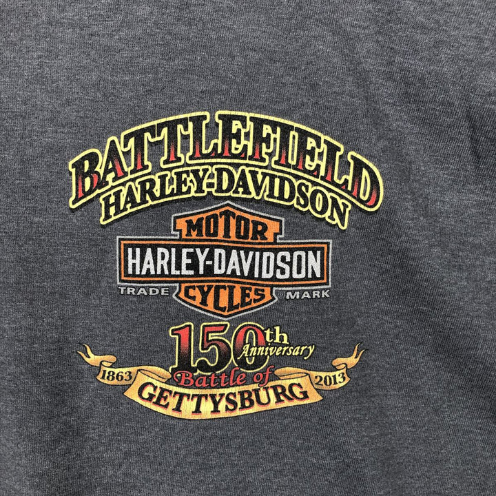 Harley-Davidson Long Sleeve T-Shirt, Men's XXL cotton gray type Vintage Second Hand
