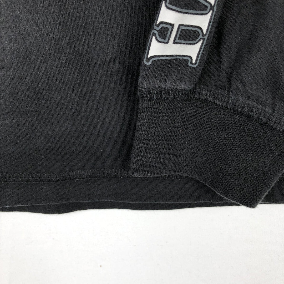 Harley-Davidson Skull Pattern Long-Sleeve T-Shirt (Men's Size L) unclear black type Vintage Second Hand