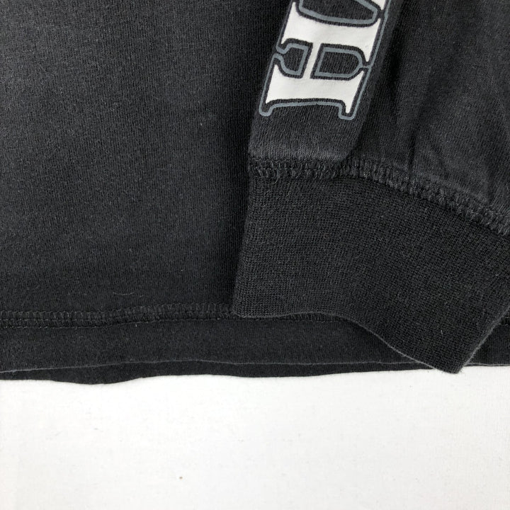 Harley-Davidson Skull Pattern Long-Sleeve T-Shirt (Men's Size L) unclear black type Vintage Second Hand