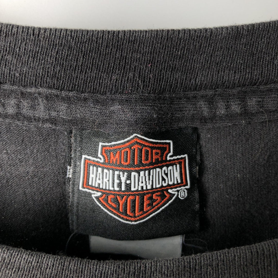 Harley-Davidson Motorcycle Long Sleeve T-Shirt, Men's Size XL unclear black type Vintage Second Hand