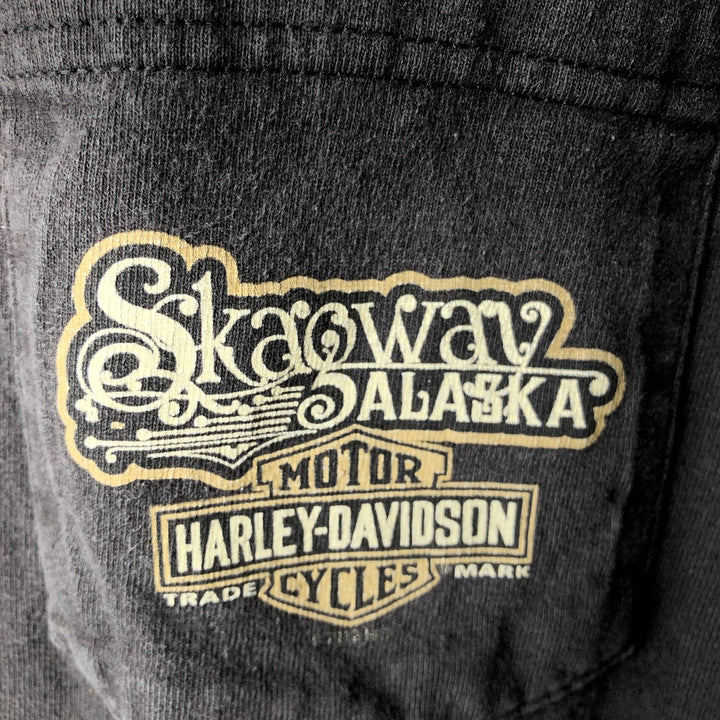 Harley-Davidson Motorcycle Long Sleeve T-Shirt, Men's Size XL unclear black type Vintage Second Hand
