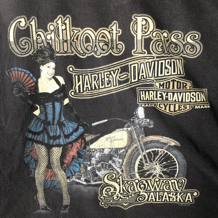 Harley-Davidson Motorcycle Long Sleeve T-Shirt, Men's Size XL unclear black type Vintage Second Hand