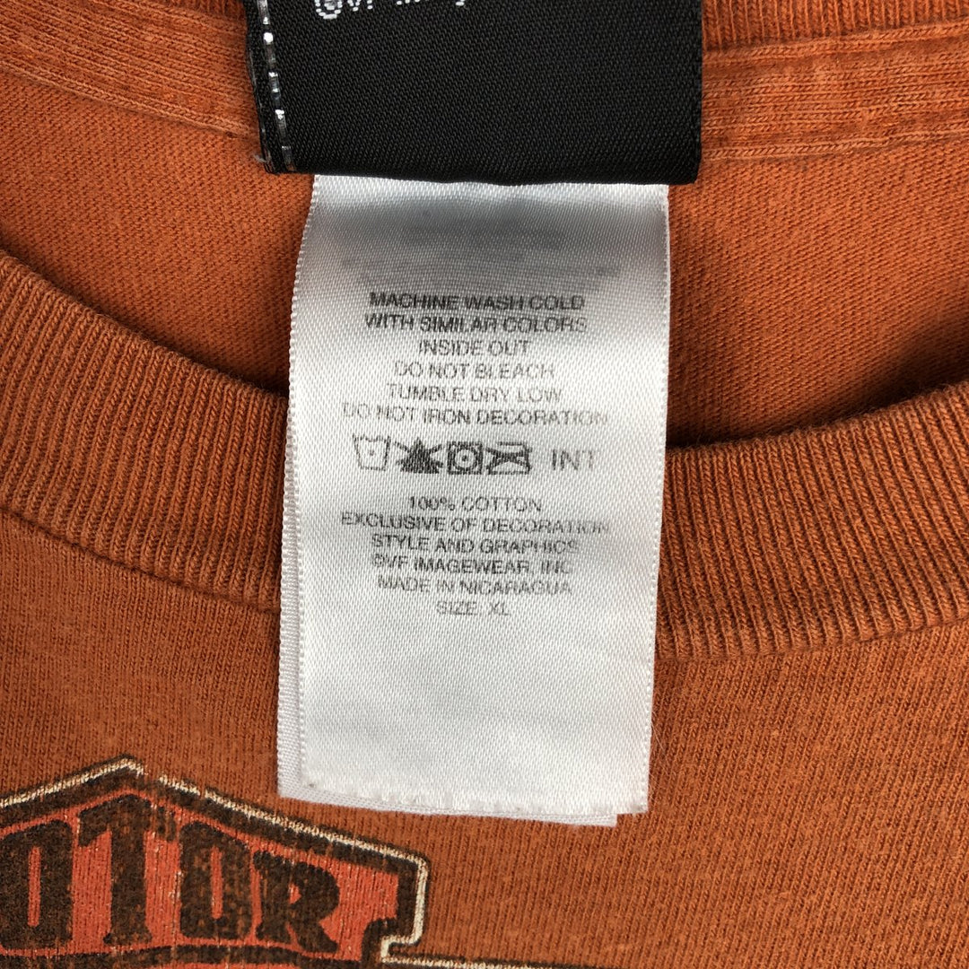 Harley-Davidson Elvis Presley Motorcycle Long-Sleeve T-Shirt (Men's XL equivalent) cotton orange type Vintage Second Hand
