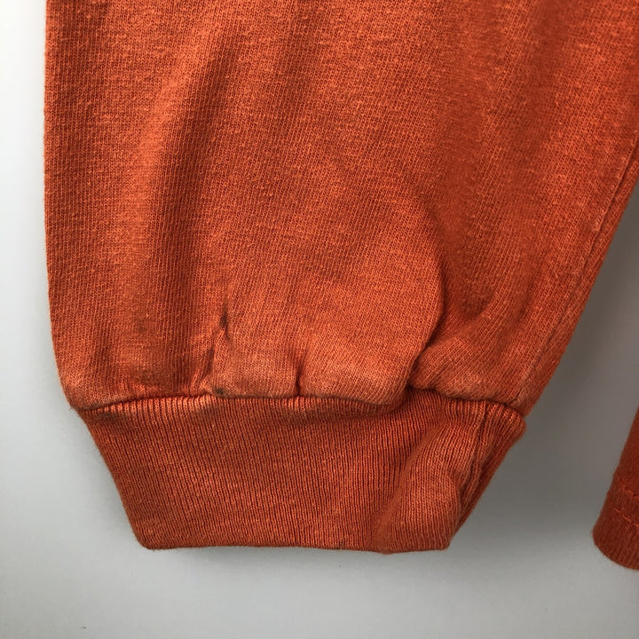 Harley-Davidson Fire Pattern Motorcycle Long Sleeve T-Shirt, Men's Size L unclear orange type Vintage Second Hand