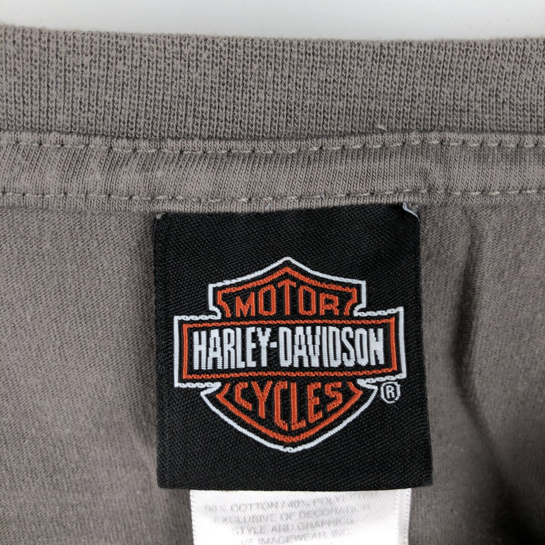 Harley-Davidson Motorcycle Long Sleeve T-Shirt, Men's XXL cotton black type Vintage Second Hand