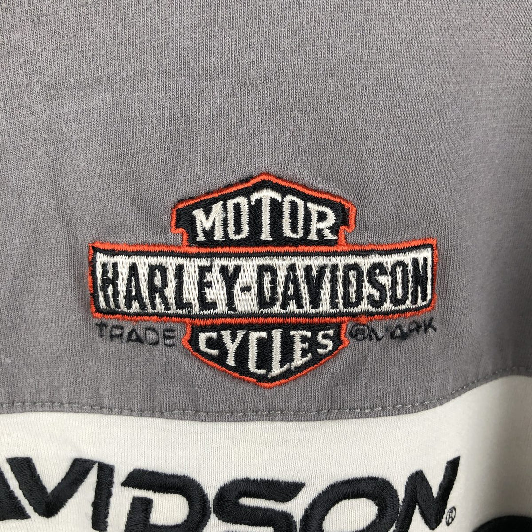 Harley-Davidson Motorcycle Long Sleeve T-Shirt, Men's XXL cotton black type Vintage Second Hand