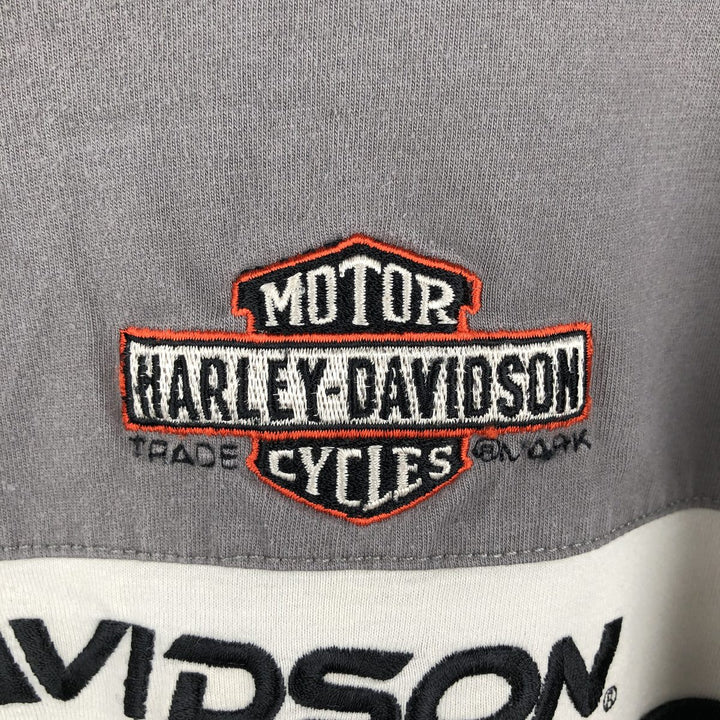 Harley-Davidson Motorcycle Long Sleeve T-Shirt, Men's XXL cotton black type Vintage Second Hand