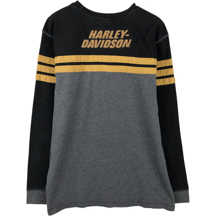 ~90'S Harley-Davidson Motorcycle Long-Sleeve T-Shirt, Men's Size L (Equivalent), Vintage unclear black type Vintage Second Hand
