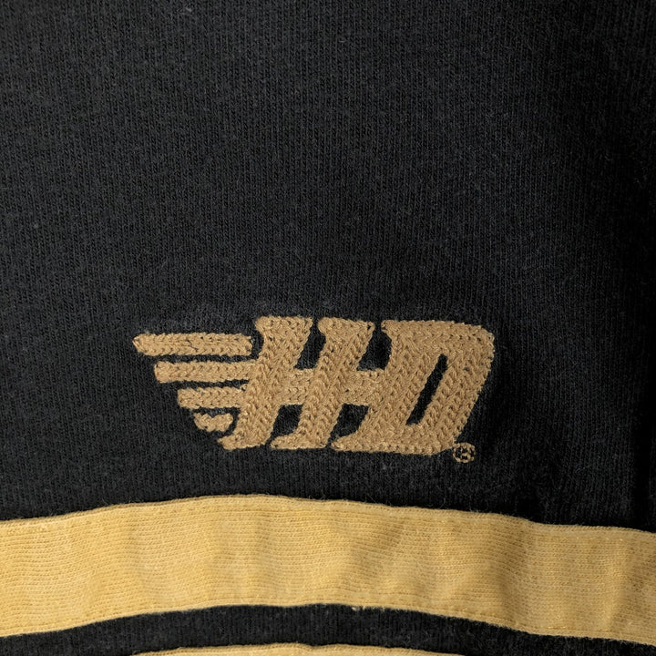 ~90'S Harley-Davidson Motorcycle Long-Sleeve T-Shirt, Men's Size L (Equivalent), Vintage unclear black type Vintage Second Hand