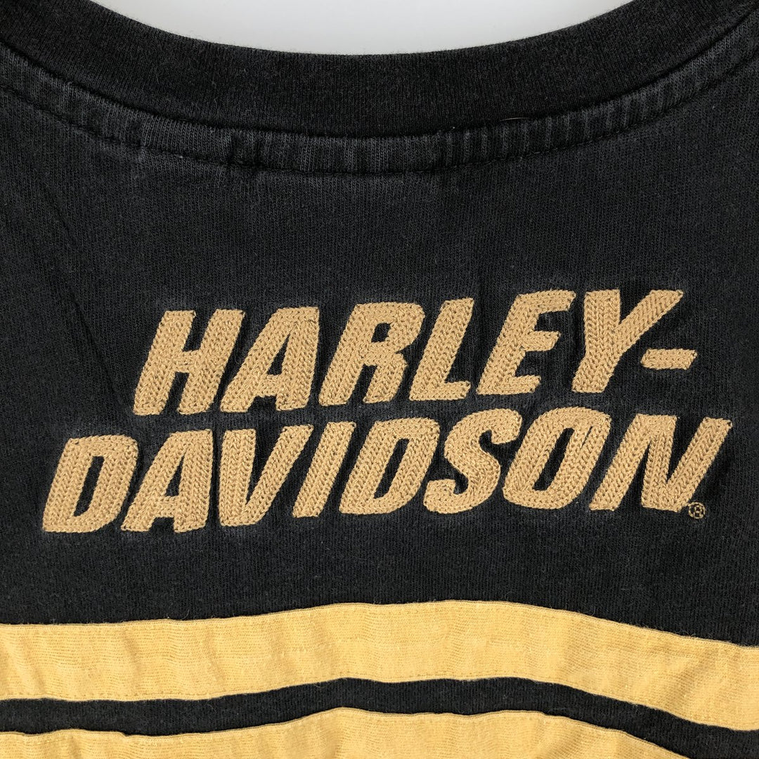 ~90'S Harley-Davidson Motorcycle Long-Sleeve T-Shirt, Men's Size L (Equivalent), Vintage unclear black type Vintage Second Hand
