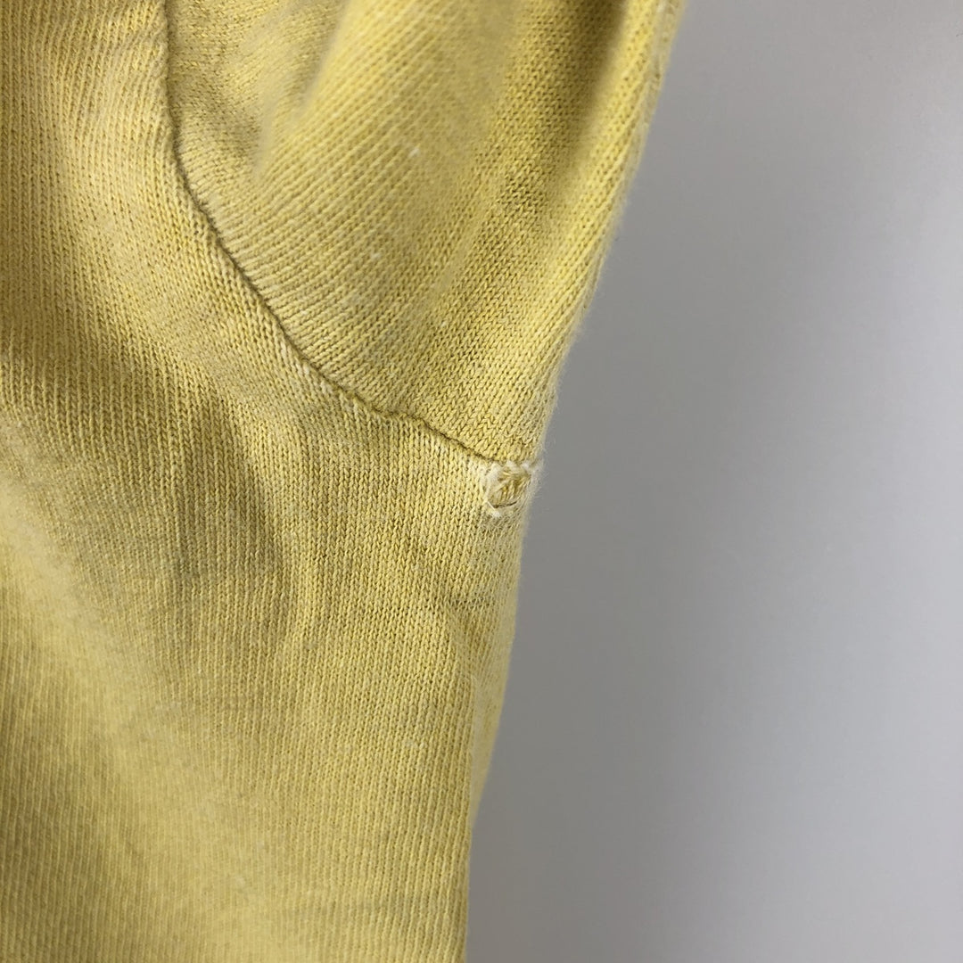 2000'S Harley-Davidson Fire Pattern Motorcycle Long-Sleeve T-Shirt (Men's Size L) cotton yellow type Vintage Second Hand