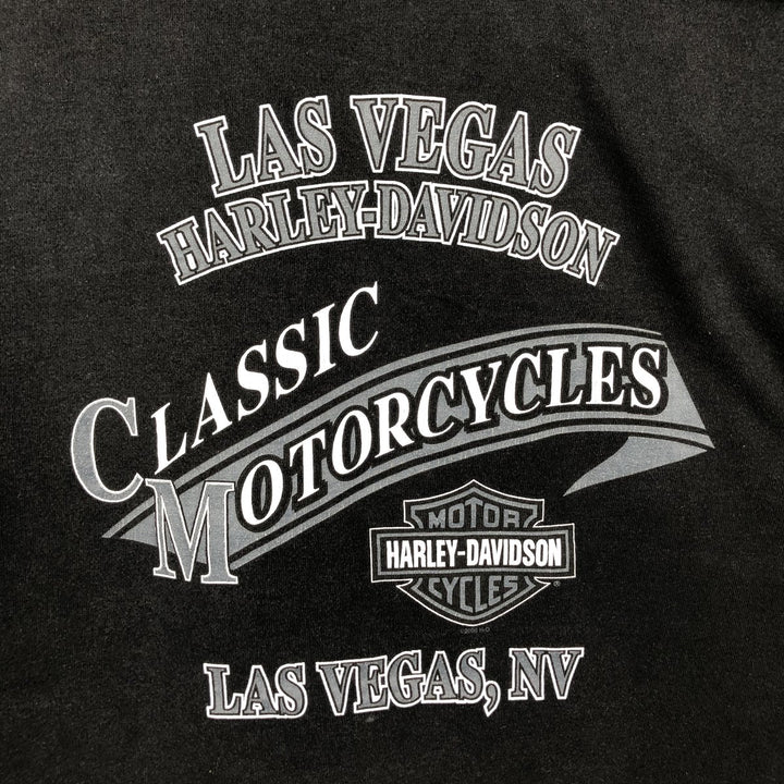 2000'S Harley-Davidson Motorcycle Long Sleeve T-Shirt, Men's Size XL cotton black type Vintage Second Hand