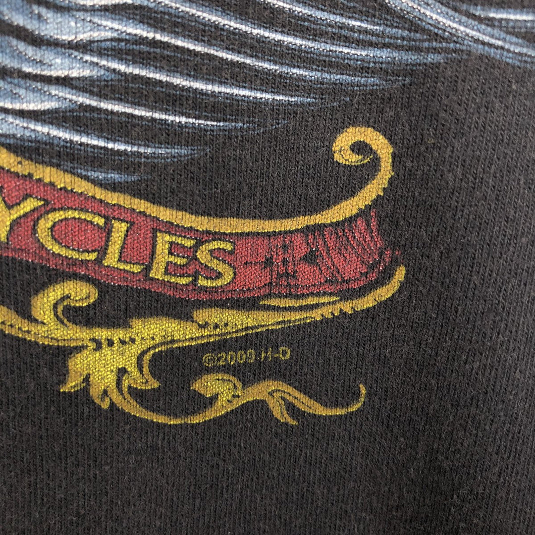 2000'S Harley-Davidson Motorcycle Long Sleeve T-Shirt, Men's Size XL cotton black type Vintage Second Hand
