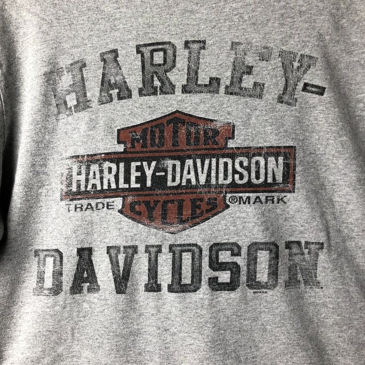 Harley-Davidson Motorcycle Long Sleeve T-Shirt, Men's Size L cotton gray type Vintage Second Hand