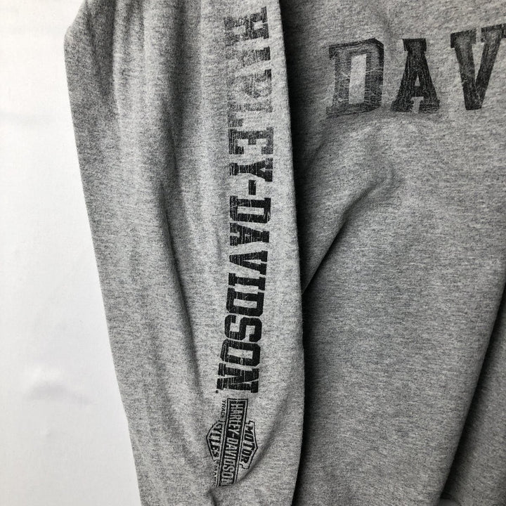 Harley-Davidson Motorcycle Long Sleeve T-Shirt, Men's Size L cotton gray type Vintage Second Hand