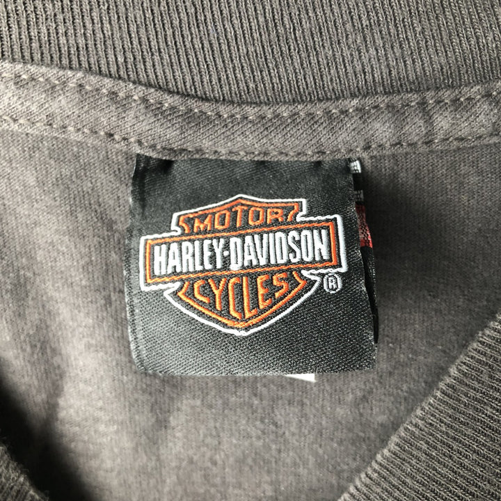 Harley-Davidson Long Sleeve T-Shirt, Men's XXL cotton gray type Vintage Second Hand