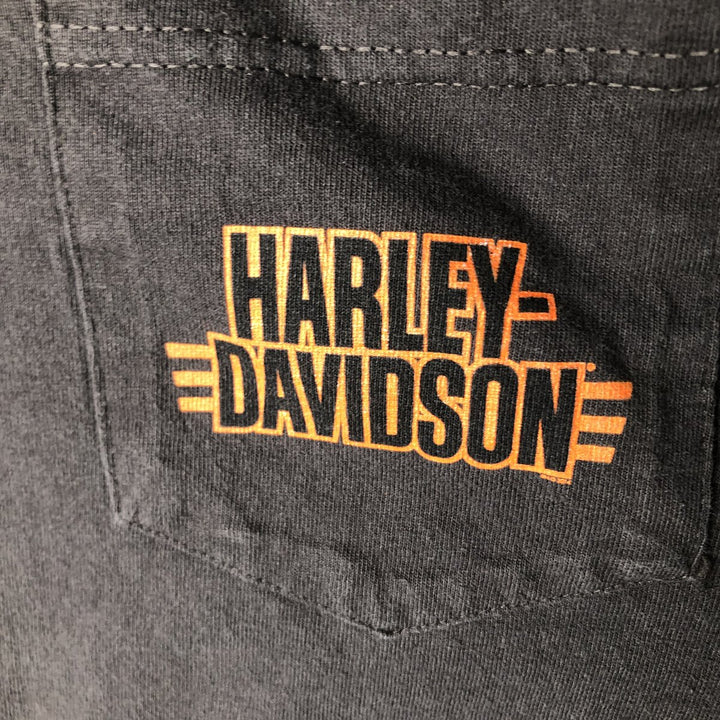 Harley-Davidson Long Sleeve T-Shirt, Men's XXL cotton gray type Vintage Second Hand