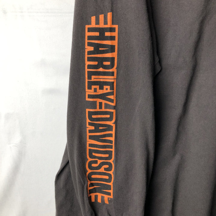 Harley-Davidson Long Sleeve T-Shirt, Men's XXL cotton gray type Vintage Second Hand