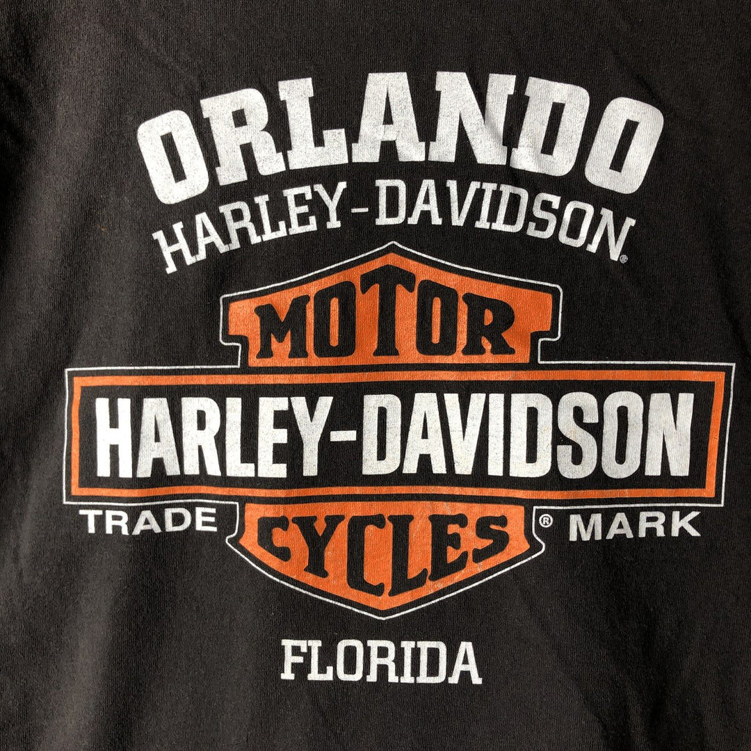 Harley-Davidson Long Sleeve T-Shirt, Men's XXL cotton gray type Vintage Second Hand