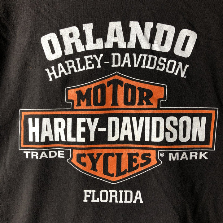 Harley-Davidson Long Sleeve T-Shirt, Men's XXL cotton gray type Vintage Second Hand