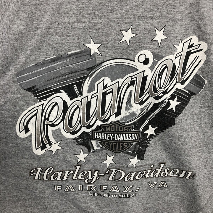 90'S Harley-Davidson Motorcycle Long-Sleeve T-Shirt, Men's Size M (Equivalent), Vintage unclear gray type Vintage Second Hand