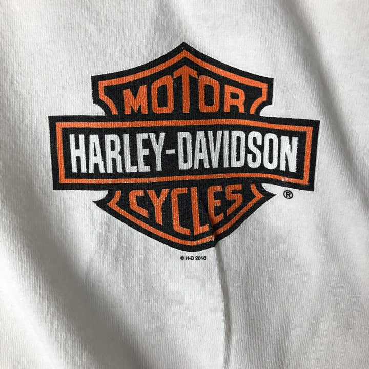 Harley-Davidson Long Sleeve T-Shirt, Men's Size L cotton white type Vintage Second Hand