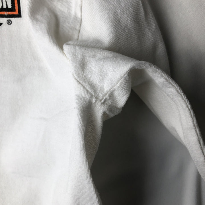 Harley-Davidson Long Sleeve T-Shirt, Men's Size L cotton white type Vintage Second Hand