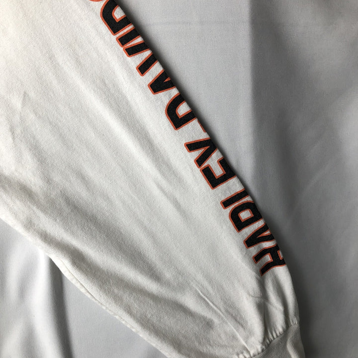 Harley-Davidson Long Sleeve T-Shirt, Men's Size L cotton white type Vintage Second Hand