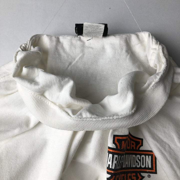 Harley-Davidson Long Sleeve T-Shirt, Men's Size L cotton white type Vintage Second Hand