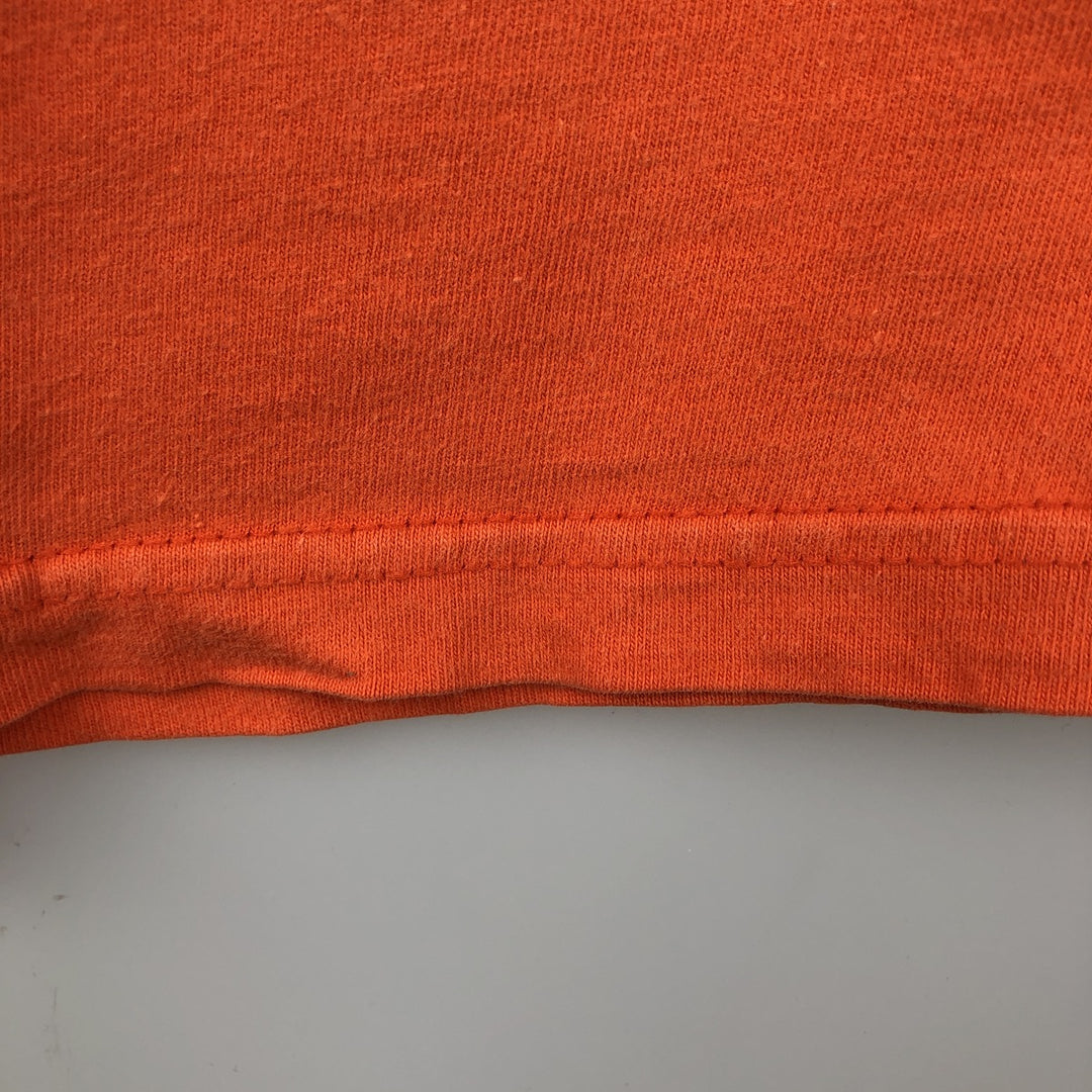 00'S Harley-Davidson Skull Pattern Long T-shirt Made in USA Men's XL cotton orange type Vintage Second Hand