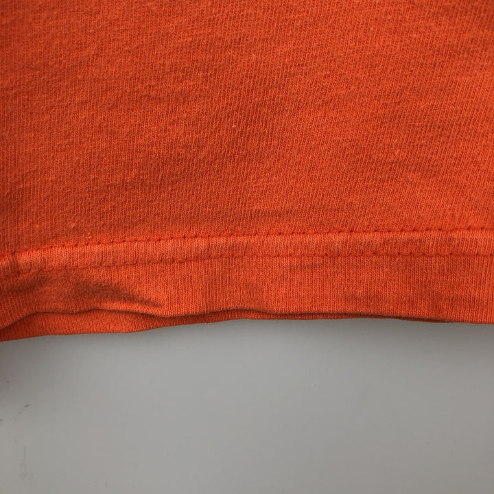 00'S Harley-Davidson Skull Pattern Long T-shirt Made in USA Men's XL cotton orange type Vintage Second Hand