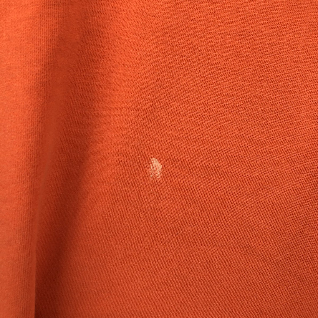 00'S Harley-Davidson Skull Pattern Long T-shirt Made in USA Men's XL cotton orange type Vintage Second Hand