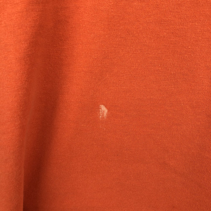 00'S Harley-Davidson Skull Pattern Long T-shirt Made in USA Men's XL cotton orange type Vintage Second Hand