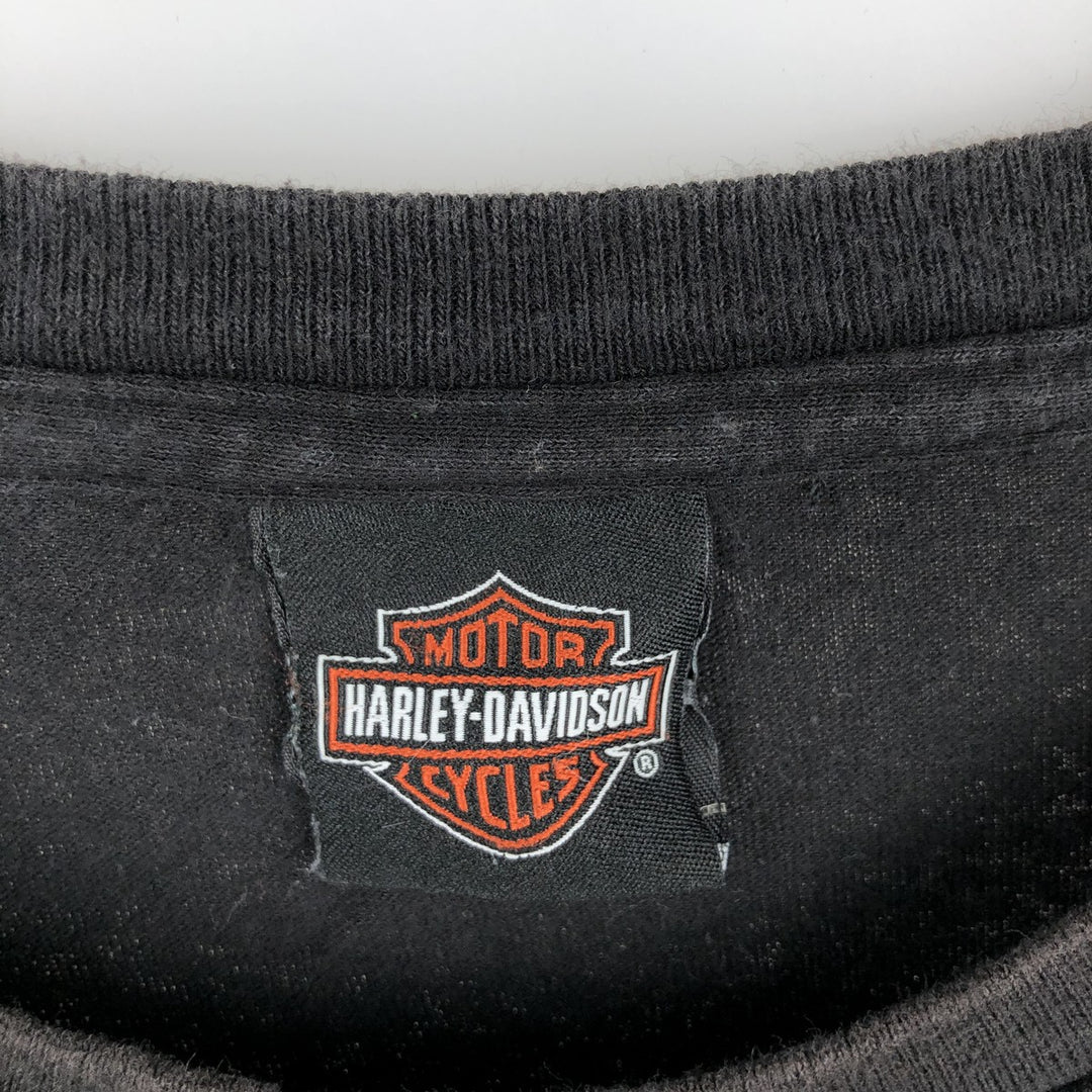 Harley-Davidson Long Sleeve T-Shirt, Men's XL Size unclear black type Vintage Second Hand