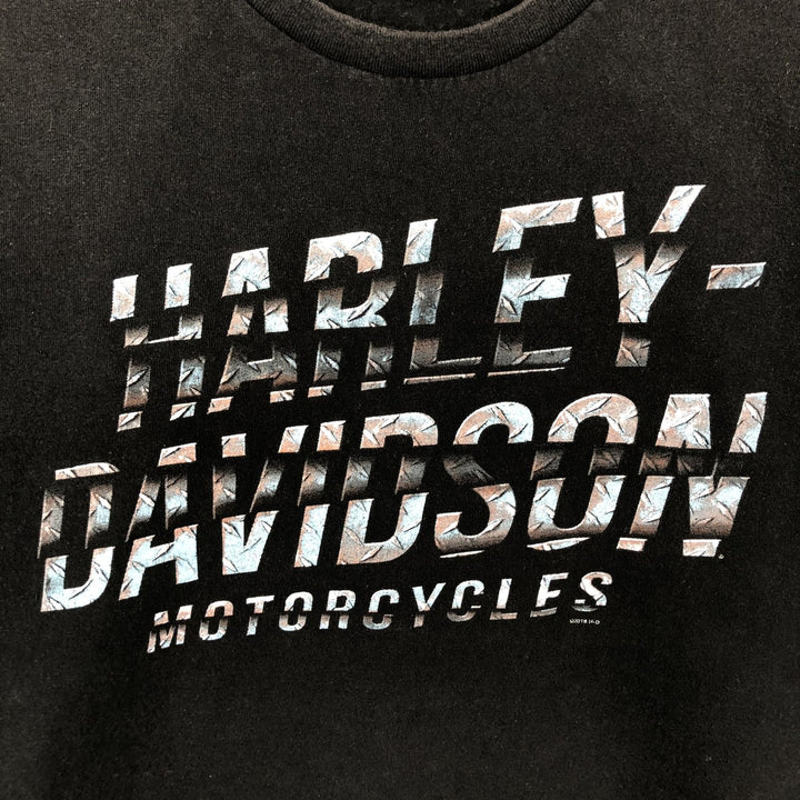 Harley-Davidson Long Sleeve T-Shirt, Men's XL Size unclear black type Vintage Second Hand