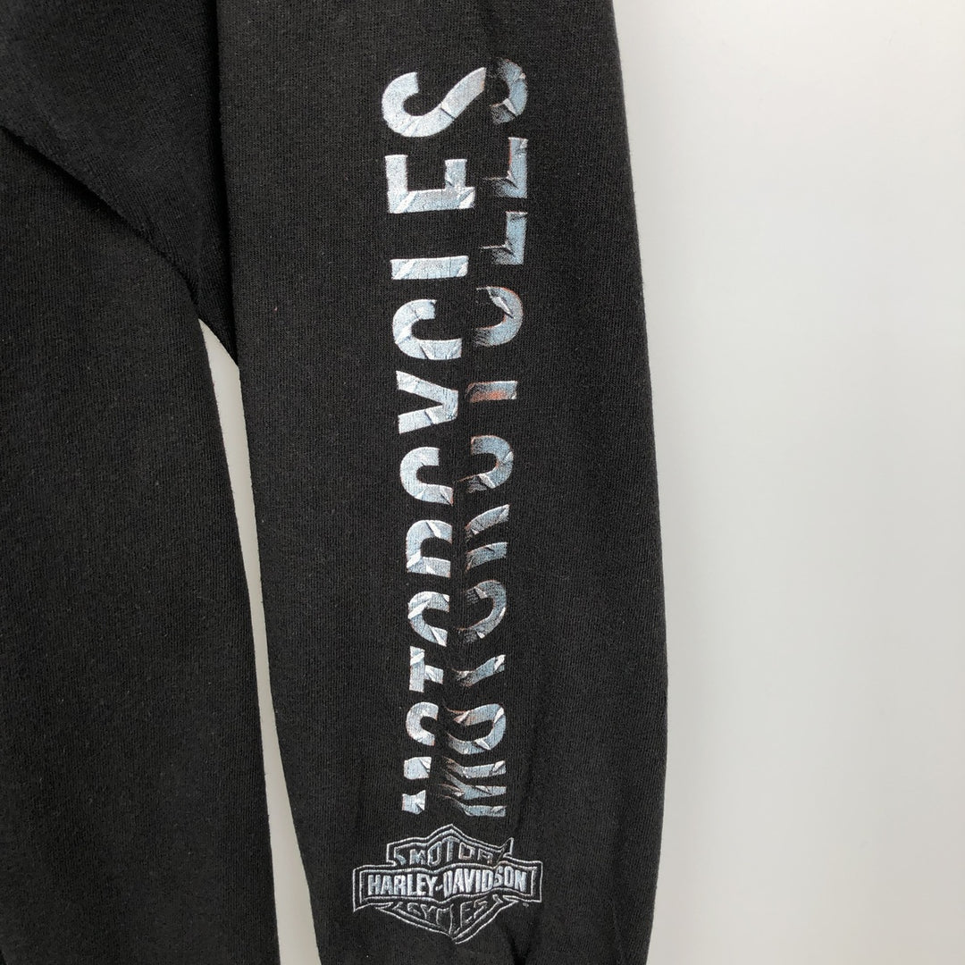 Harley-Davidson Long Sleeve T-Shirt, Men's XL Size unclear black type Vintage Second Hand