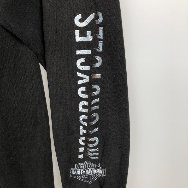 Harley-Davidson Long Sleeve T-Shirt, Men's XL Size unclear black type Vintage Second Hand