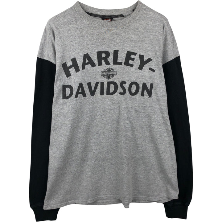 00'S Harley-Davidson Long Sleeve T-Shirt Made in USA Men's XL cotton gray type Vintage Second Hand