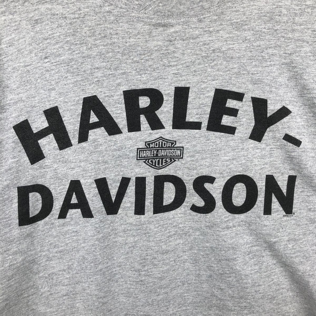 00'S Harley-Davidson Long Sleeve T-Shirt Made in USA Men's XL cotton gray type Vintage Second Hand