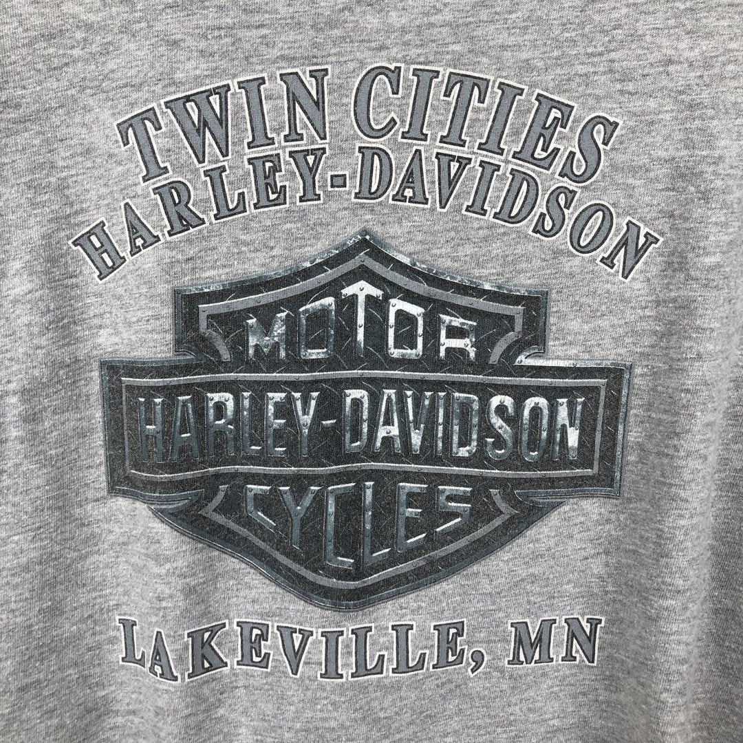 00'S Harley-Davidson Long Sleeve T-Shirt Made in USA Men's XL cotton gray type Vintage Second Hand