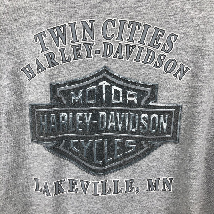00'S Harley-Davidson Long Sleeve T-Shirt Made in USA Men's XL cotton gray type Vintage Second Hand