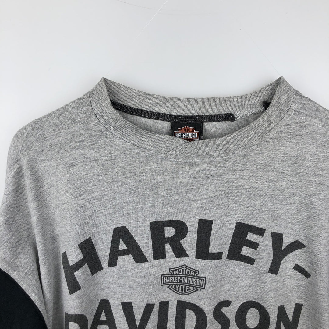 00'S Harley-Davidson Long Sleeve T-Shirt Made in USA Men's XL cotton gray type Vintage Second Hand
