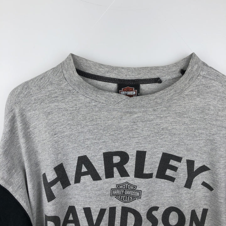 00'S Harley-Davidson Long Sleeve T-Shirt Made in USA Men's XL cotton gray type Vintage Second Hand