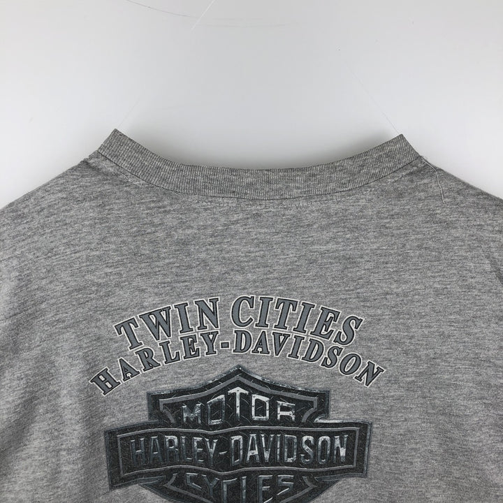 00'S Harley-Davidson Long Sleeve T-Shirt Made in USA Men's XL cotton gray type Vintage Second Hand