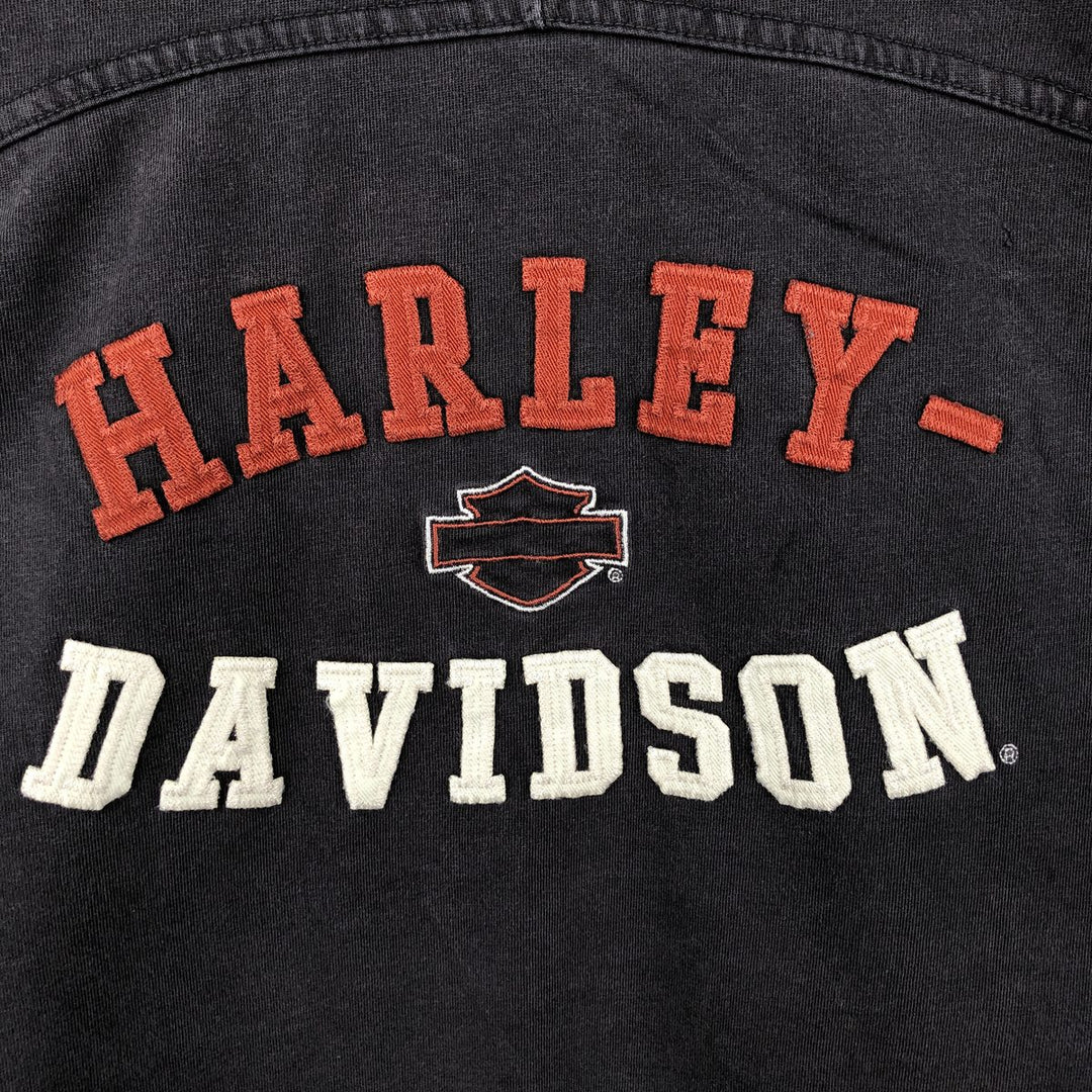 Harley-Davidson Long Sleeve T-Shirt, Men's XL Size unclear black type Vintage Second Hand